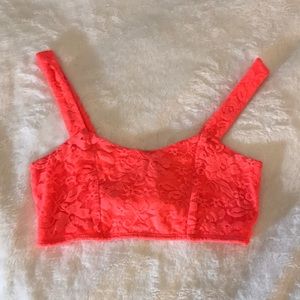 Hot pink crop top